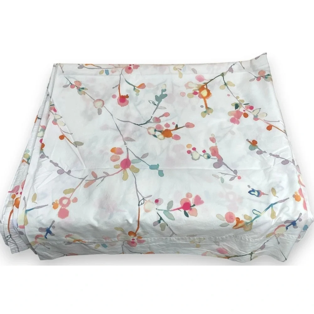 Annie Selke Pine Cone Hill Watercolor Floral King Flat Sheet 2 King Pillowcases